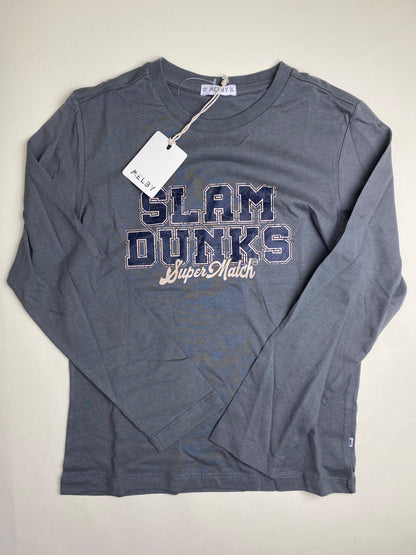 T-shirt a maniche lunghe Melby con stampa Slam Dunks - piccolo difetto di produzione 