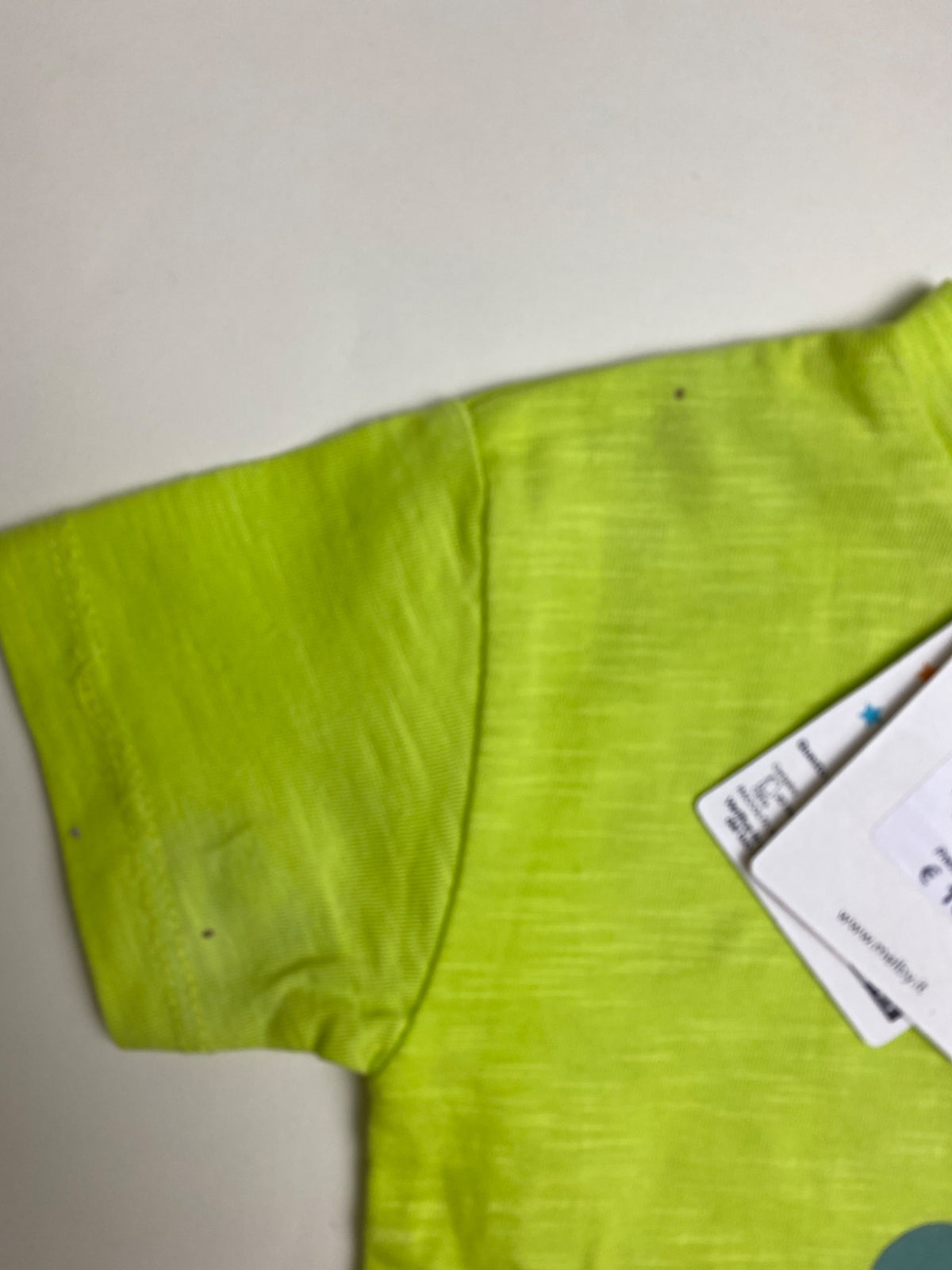 T-shirt Bambino Coccodrillo Verde Lime - piccole macchie