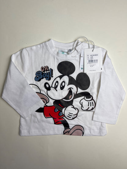T-shirt a maniche lunghe neonato Topolino