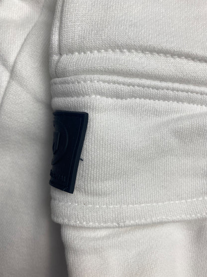 Pantaloni Cargo Felpat Bianchi - logo leggermente scucito