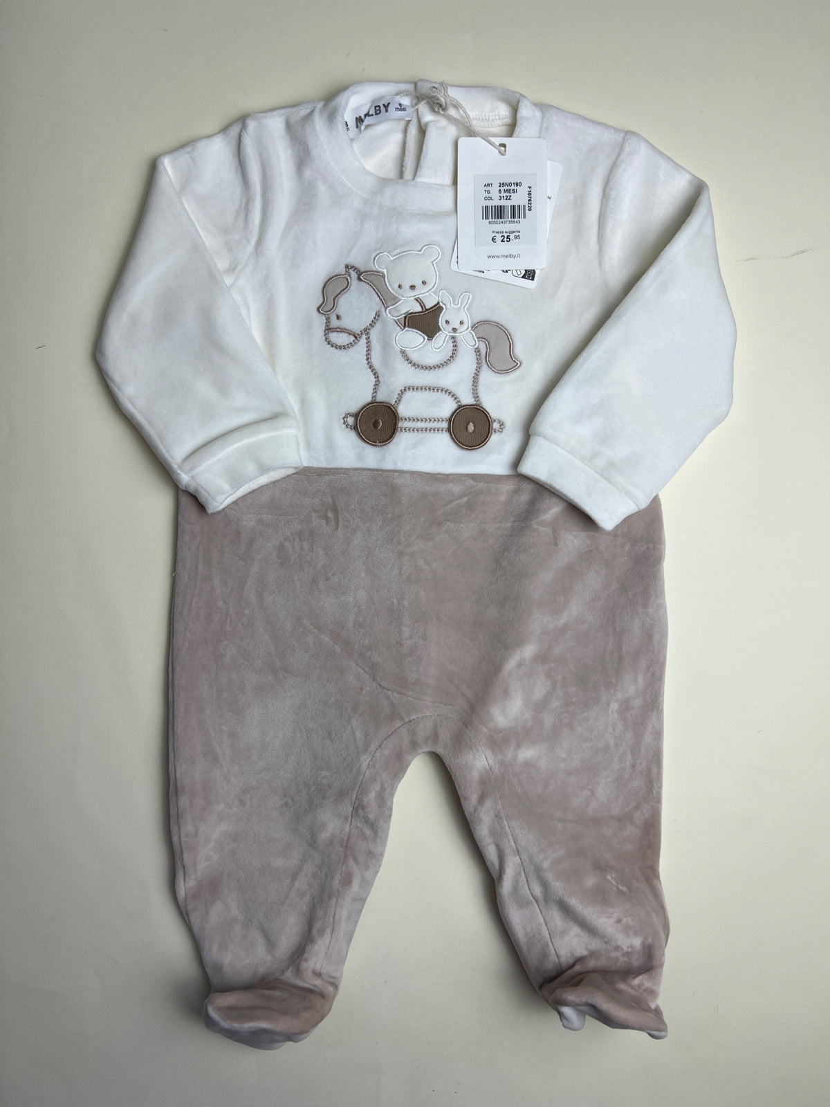 Tutina neonato in ciniglia