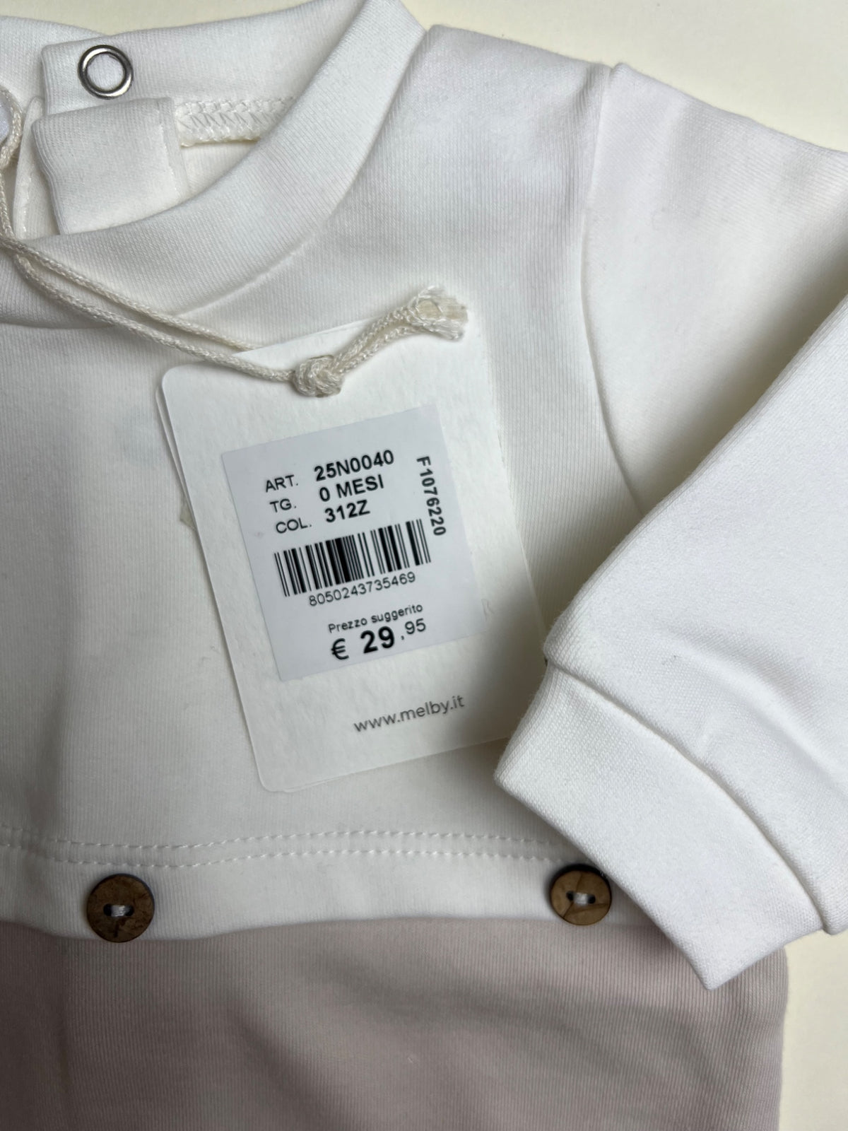 Tutina neonato bicolore
