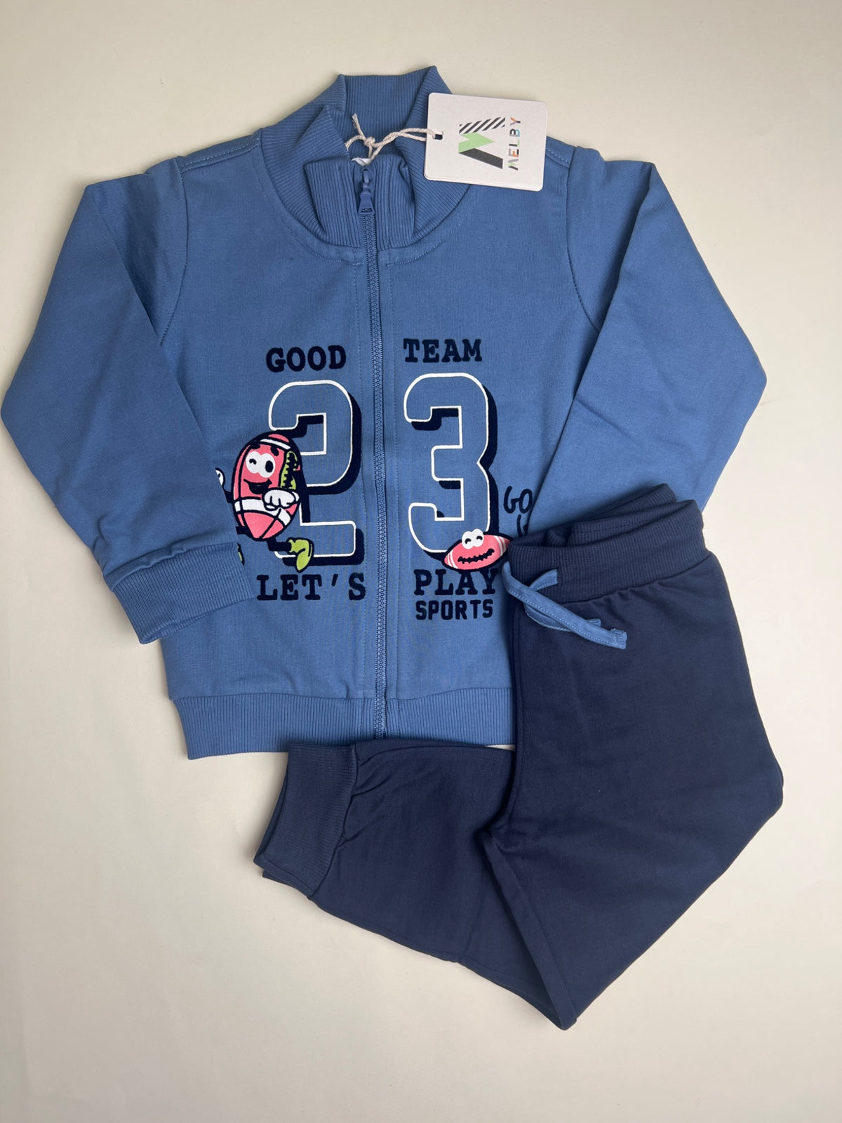 Set Tuta sportiva bambino con felpa e pantaloni
