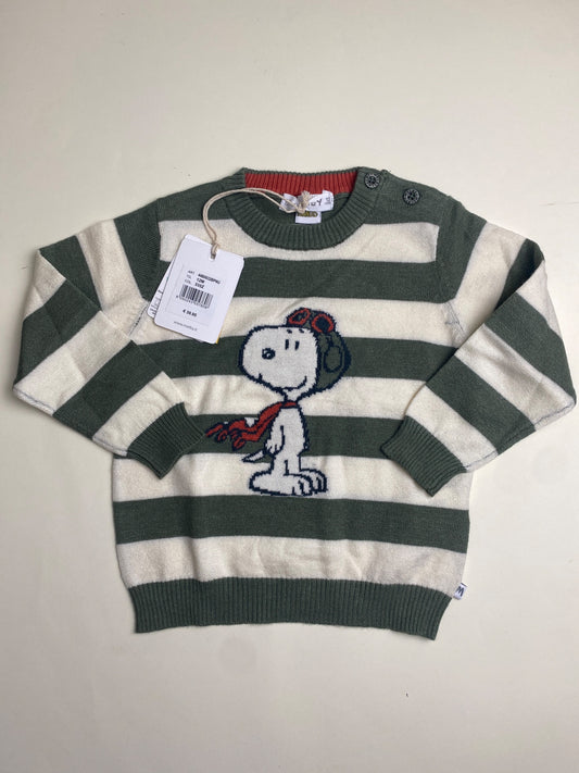Maglione Neonato Snoopy a Righe- piccolo difetto dietro