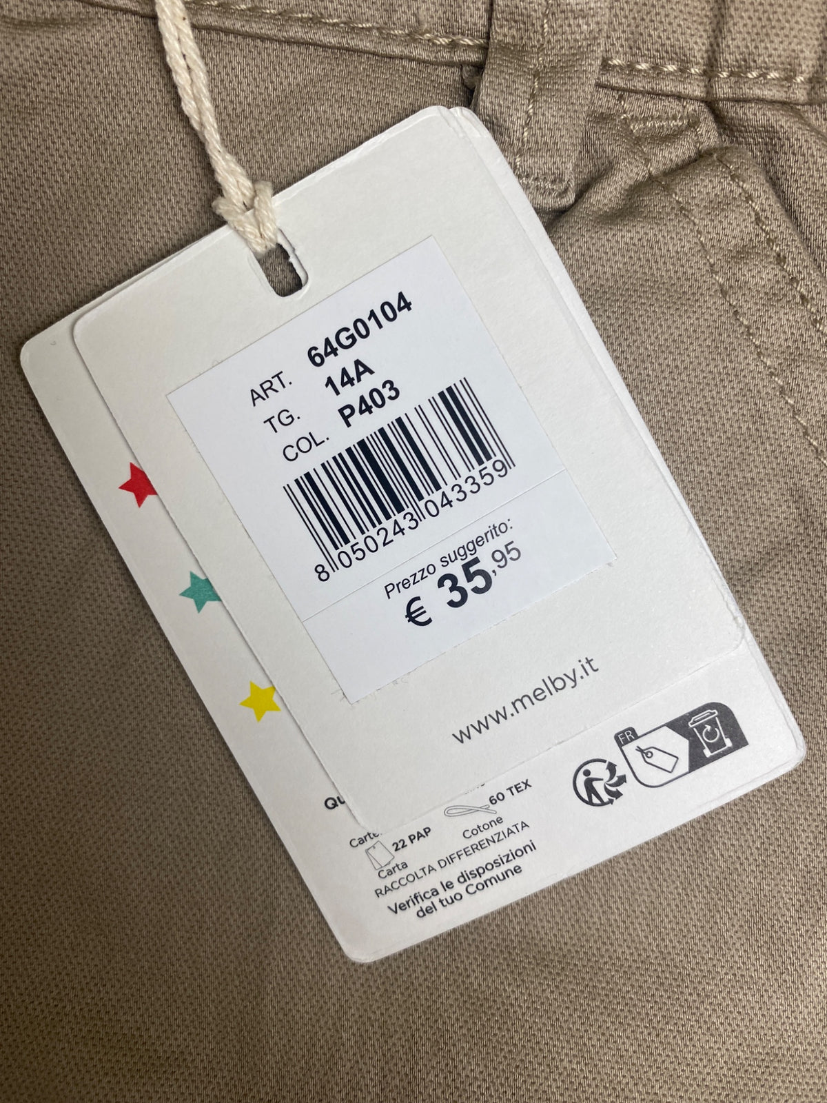 Pantaloni Cargo in cotone - difetto 