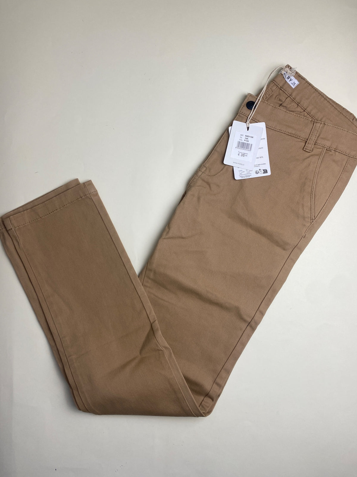 Pantaloni Chino in caldo cotone- difetto su fondo gamba