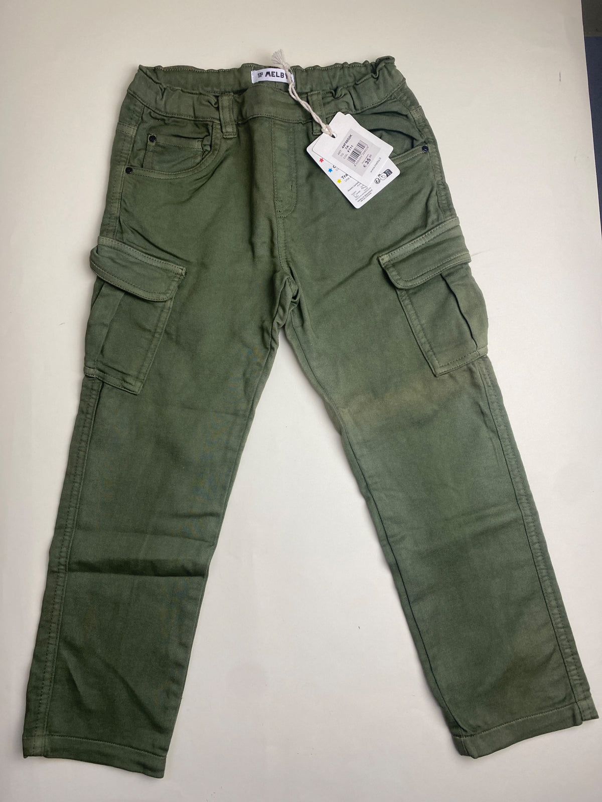 Pantaloni Cargo Verdi Melby - scolorito su gamba