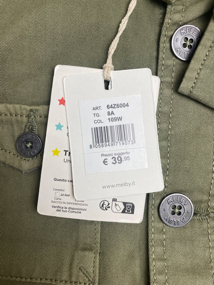 Overshirt verde militare con stampa sul Retro