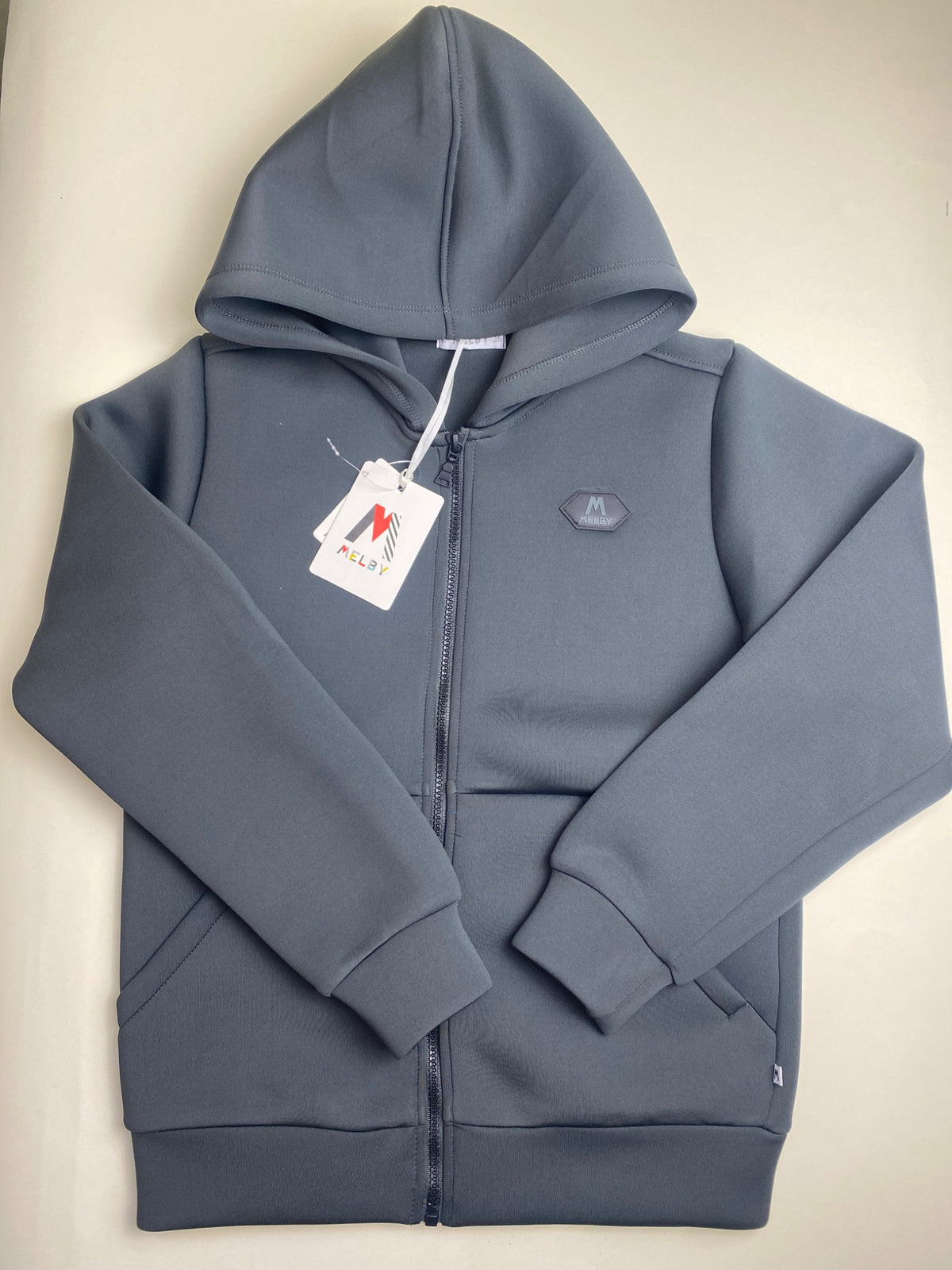 Felpa con cappuccio e zip Melby in neoprene