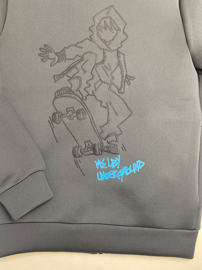 Felpa con cappuccio e zip Melby in neoprene