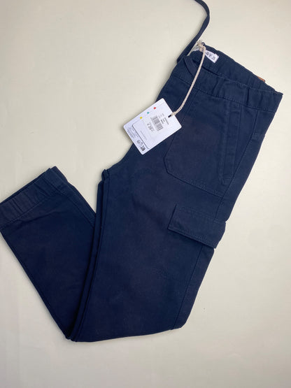 Pantaloni cargo in twill di cotone blu - scolorito sul davanti