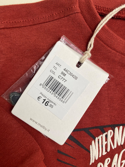 T-shirt con manica lunga stampa fumetto con applicazioni velcro