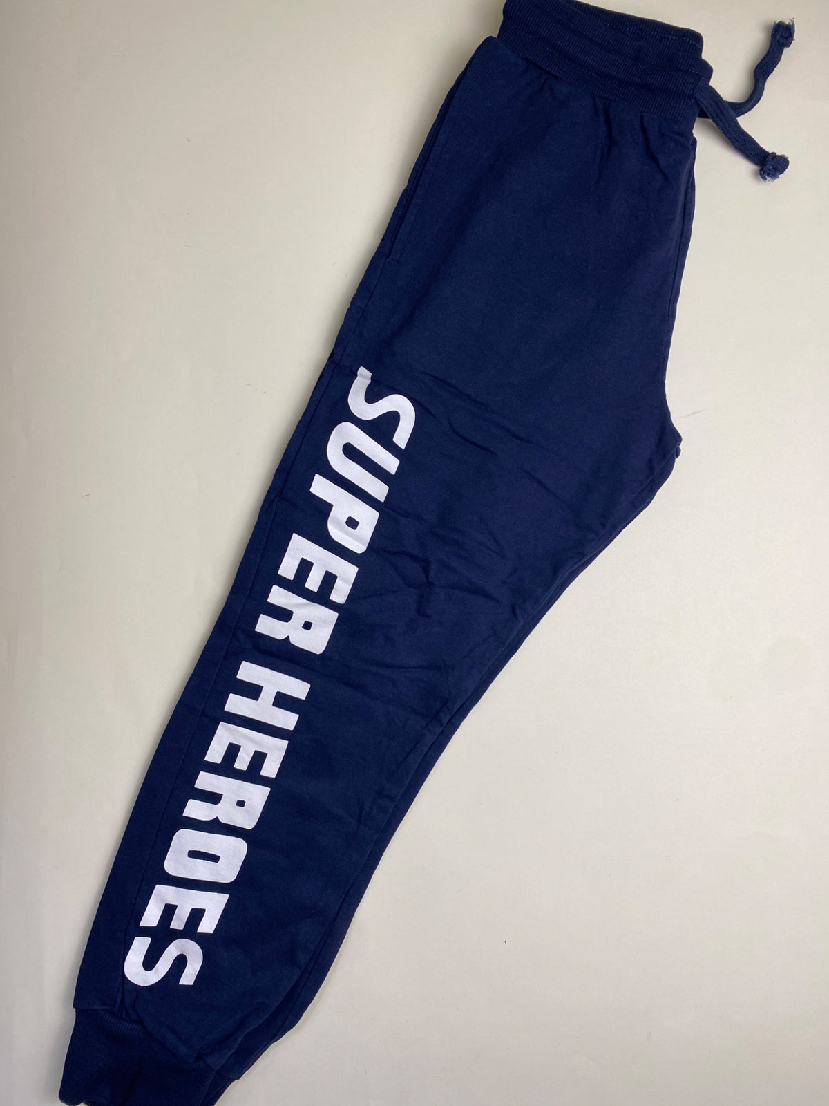 Pantaloni Tuta Blu Navy con Stampa Super Heroes