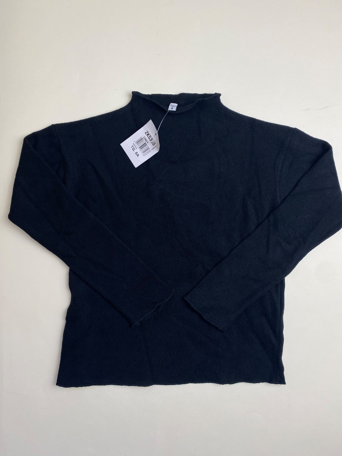 Maglia a collo alto nera a maniche lunghe