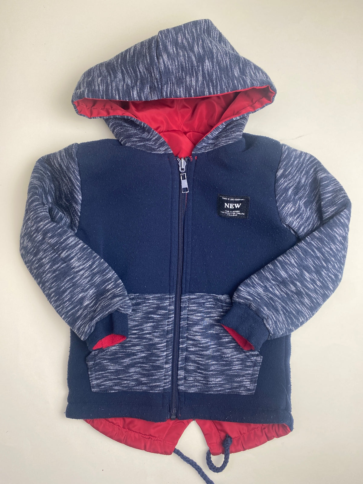 Giacca con cappuccio reversibile per bambini