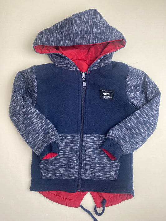 Giacca con cappuccio reversibile per bambini