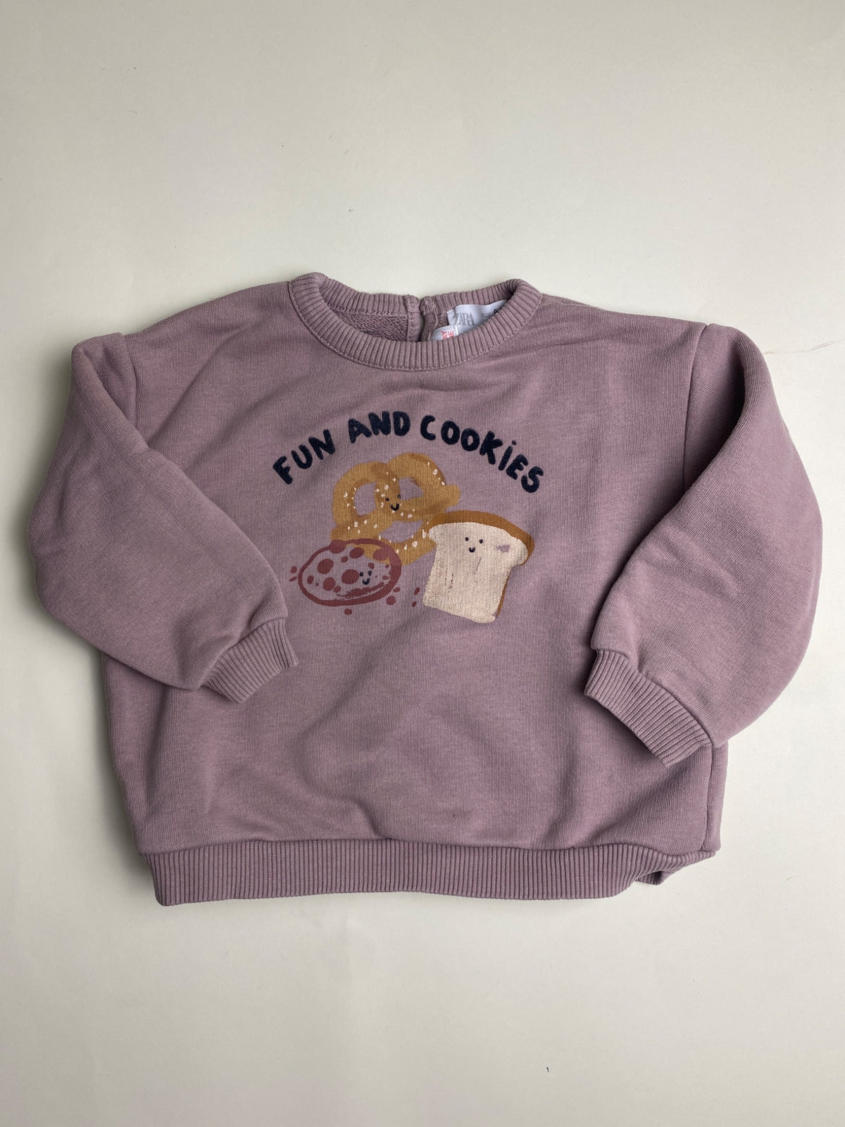 Felpa Bambina Lilla con Stampa 'Fun and Cookies'
