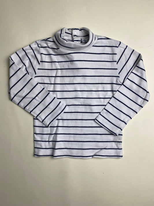 Maglia a collo alto a righe per bambino/a