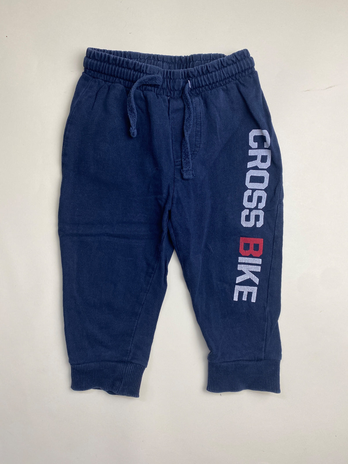 Pantaloni in felpa Bambino Blu con Stampa Cross Bike