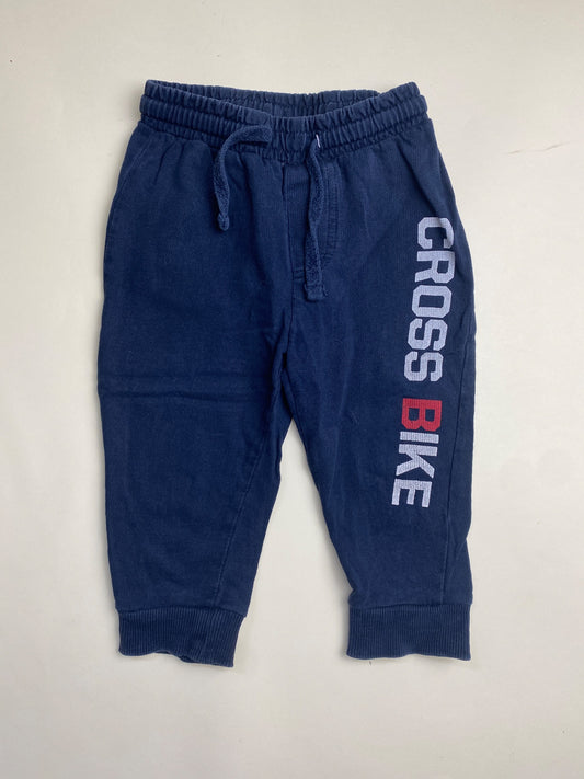 Pantaloni in felpa Bambino Blu con Stampa Cross Bike