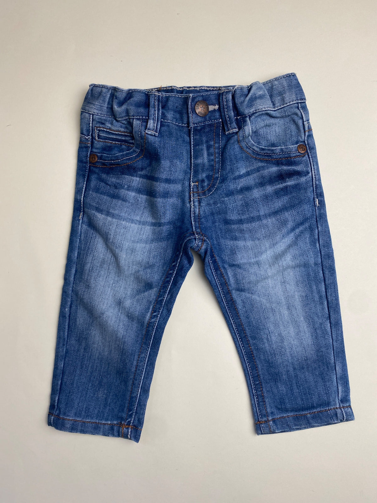 Jeans in denim blu per neonato/bambino