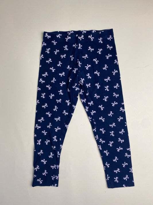 Leggings Bambina Blu con Fantasia a Fiocchi