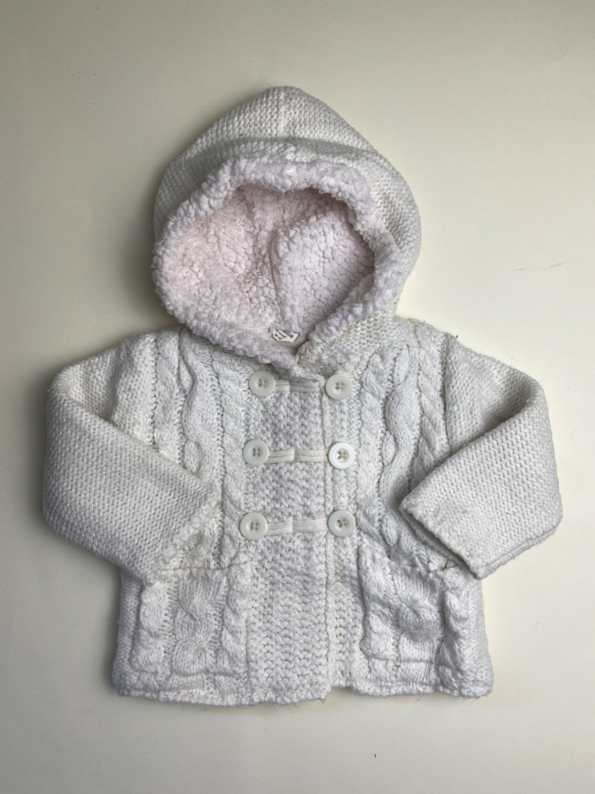 Giacca Cardigan in maglia con cappuccio per neonato