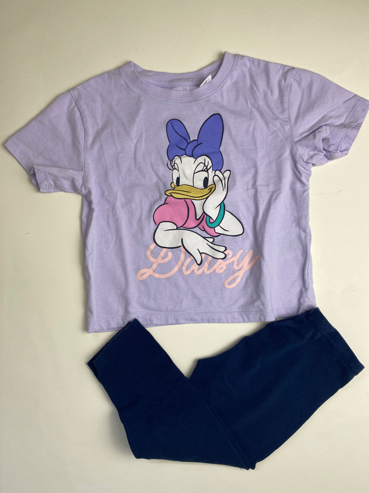 Completo Bambina Maglietta Daisy Duck e Leggings Blu