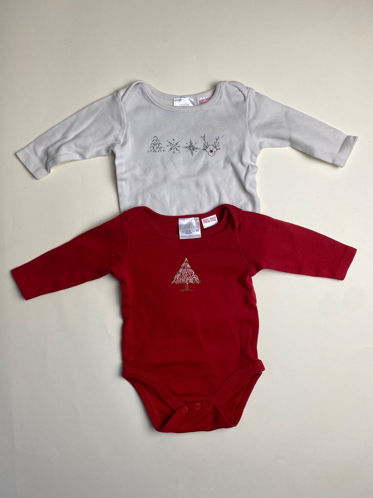 Set 2 Body Neonato Manica Lunga Natalizi