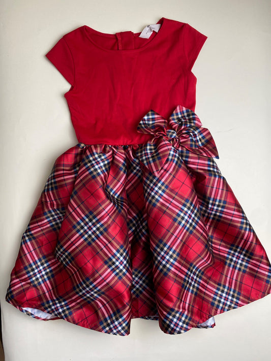 Abito natalizio elegante bambina a quadri scozzesi