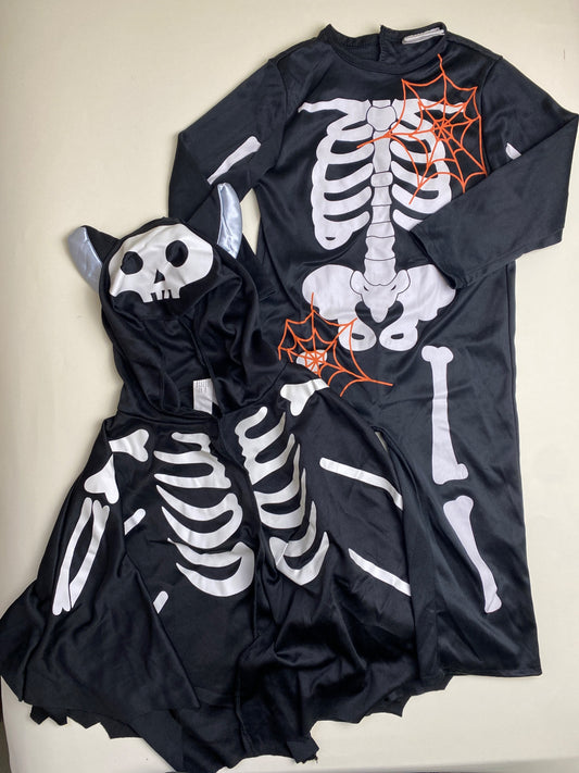 Set Costumi Halloween Scheletro per Bambini