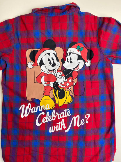 Pigiama Natalizio Disney Mickey Mouse a Quadri Scozzesi