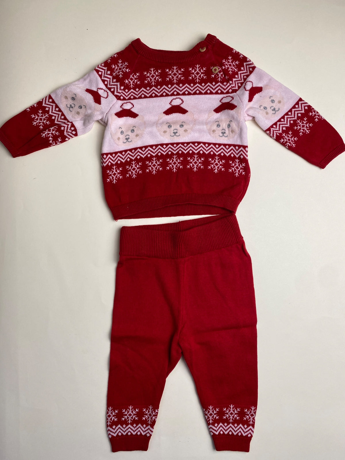 Completo Maglione e Pantaloni Natalizio per Neonati