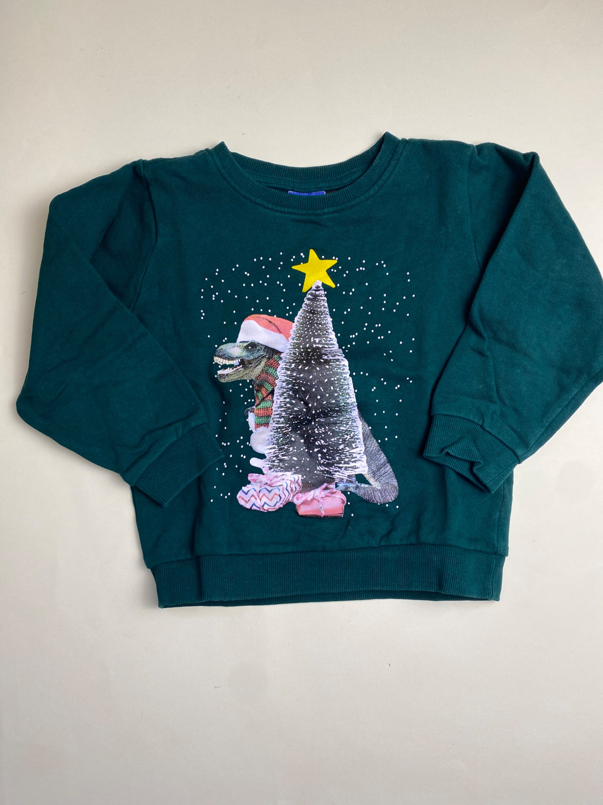 Felpa Natalizia Bambino Dinosauro e Albero di Natale