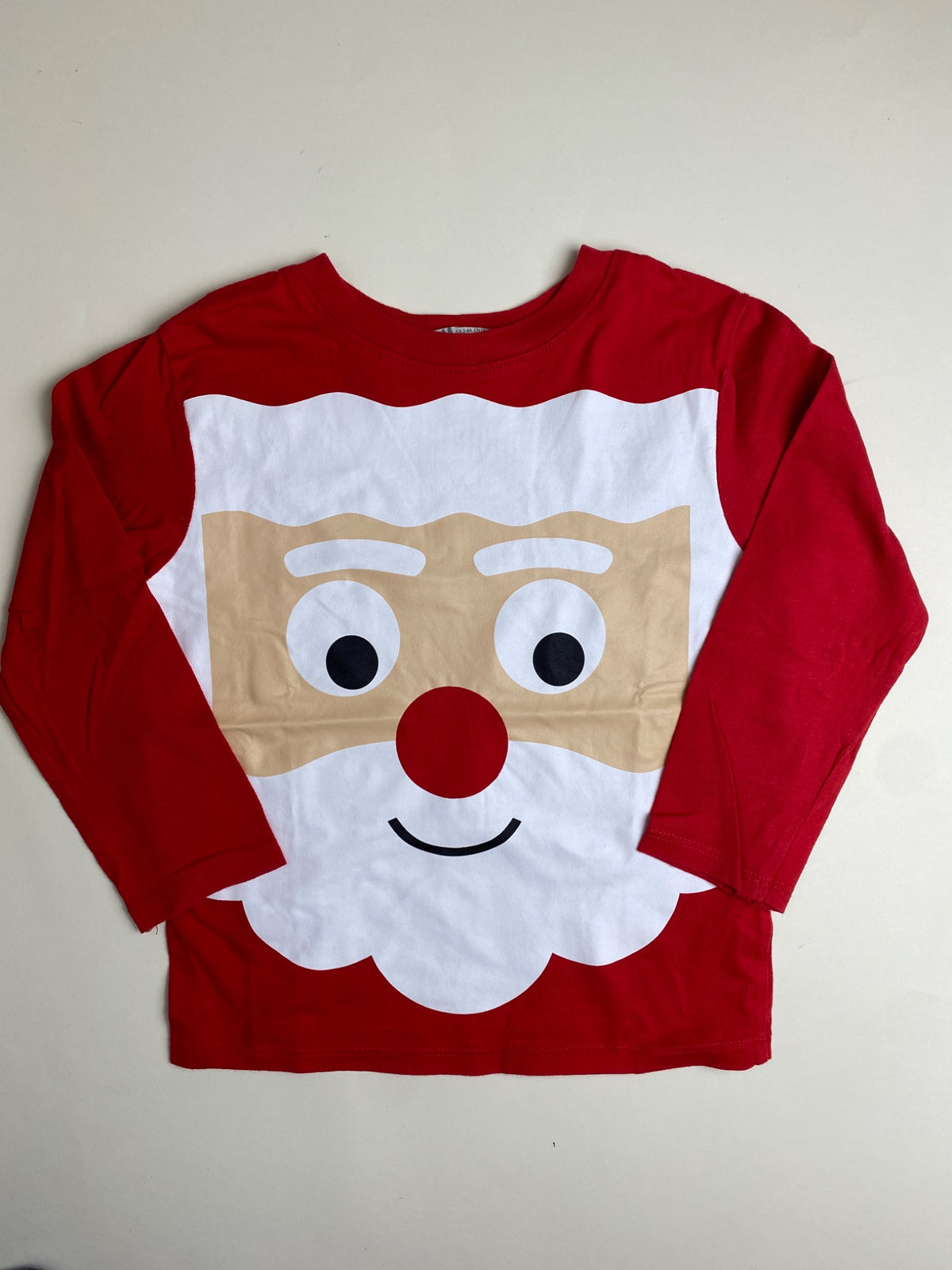 T-shirt a maniche lunghe Babbo Natale per bambini