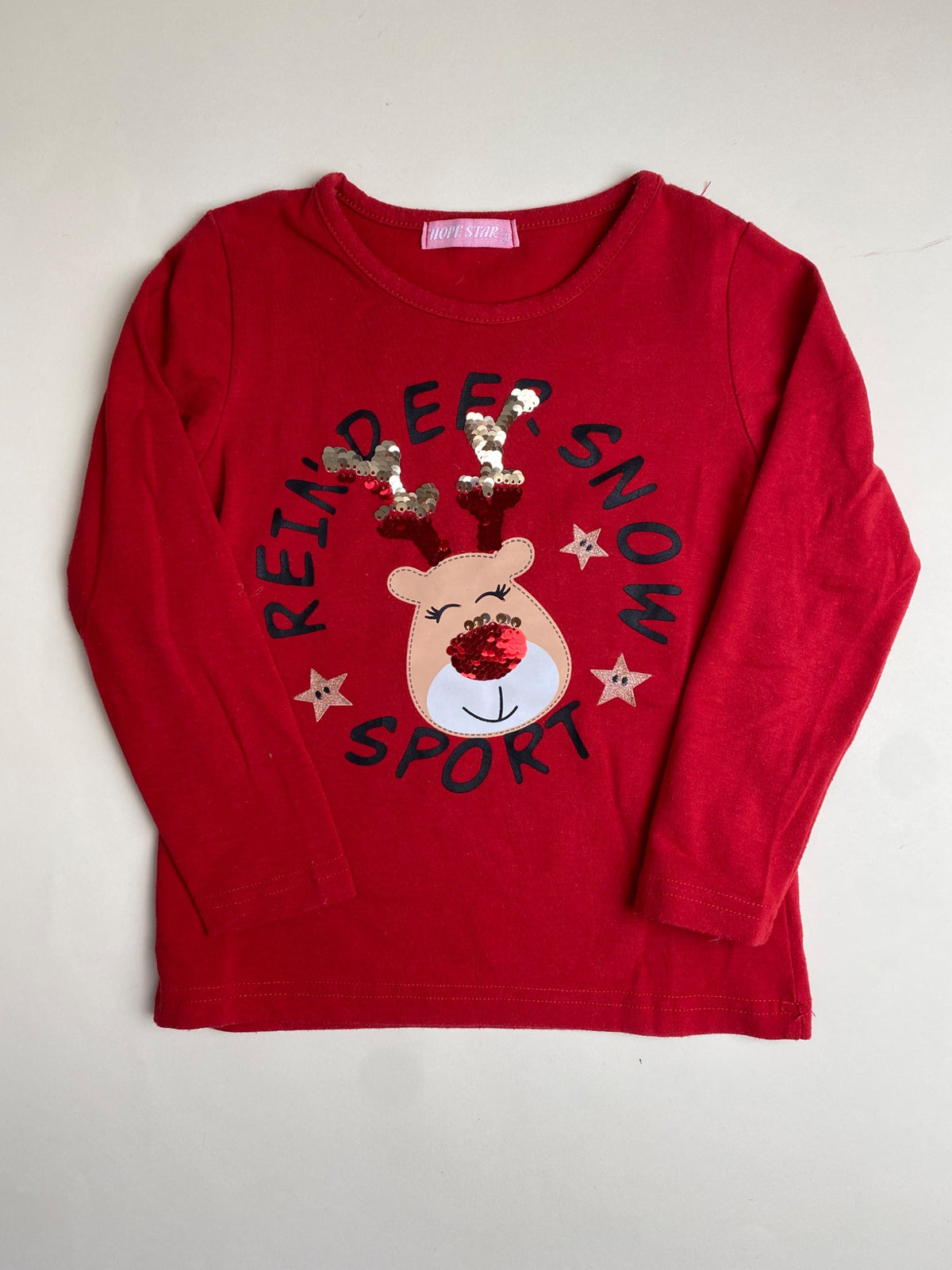 T-shirt natalizia Rossa Paillettes