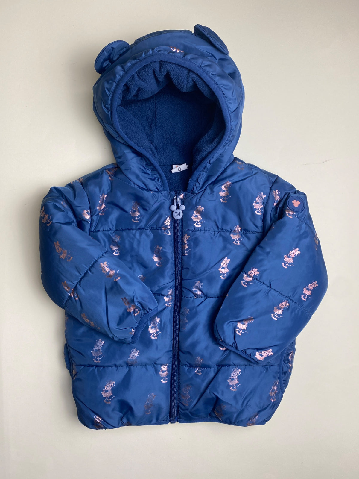 Piumino Bambina Minnie Mouse Blu con Orecchie