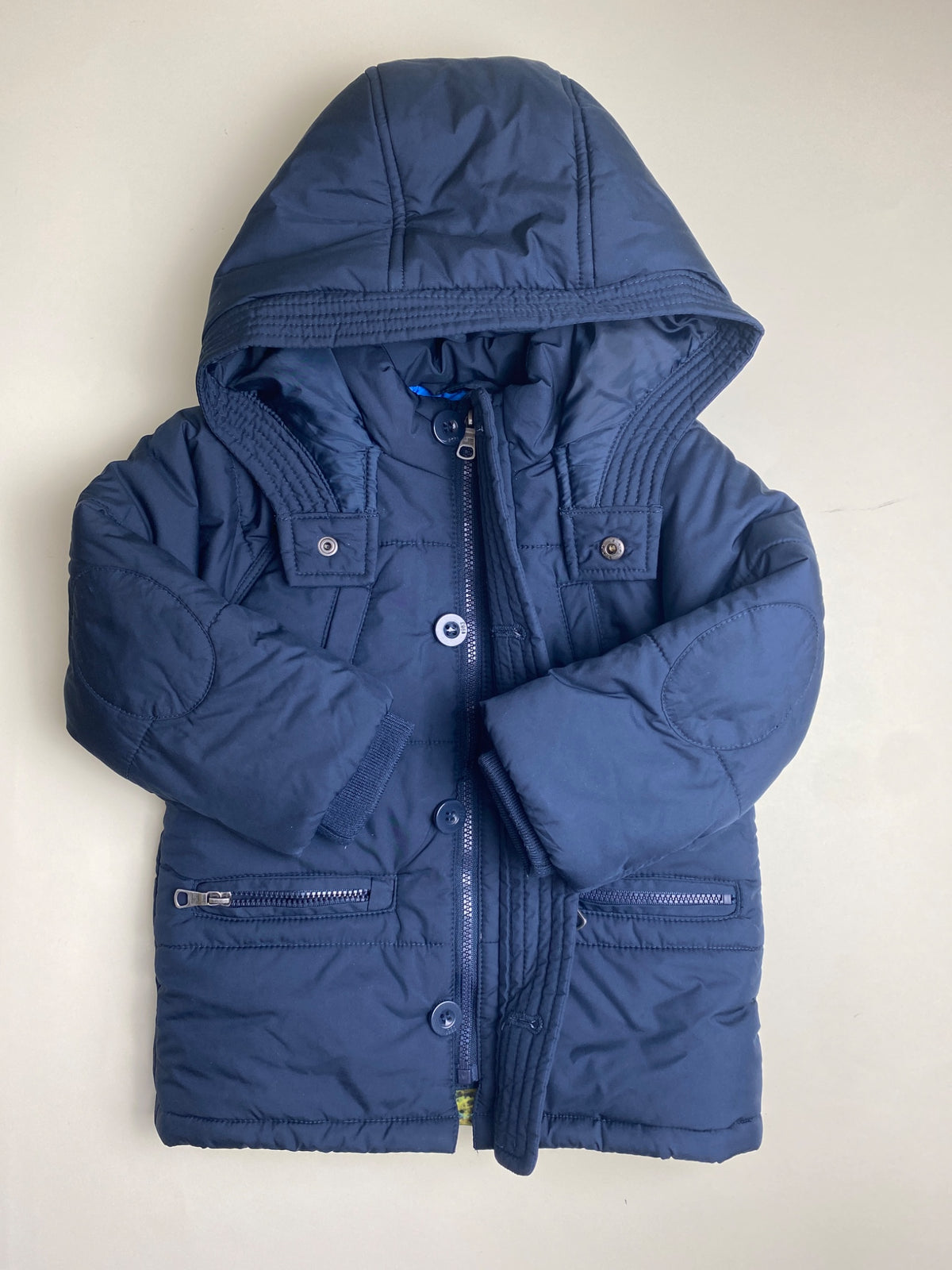 Piumino Bambino con Cappuccio Blu Scuro
