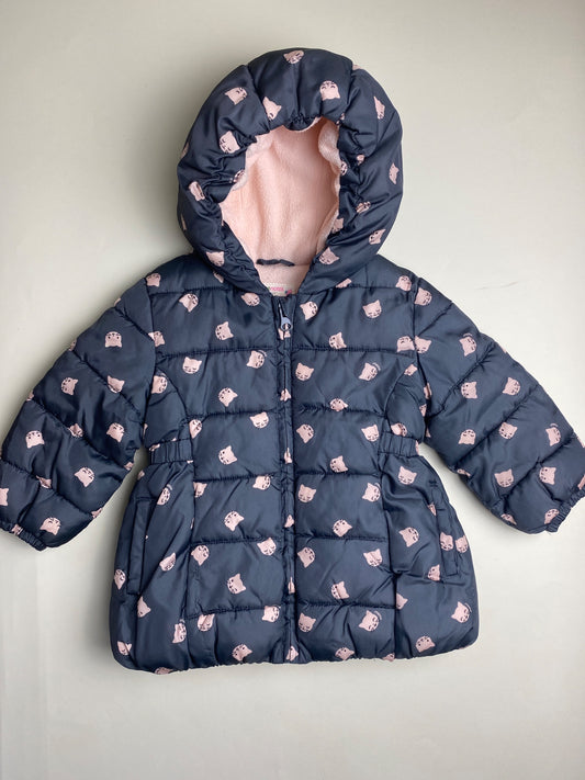 Piumino Bambina con Stampa Gatti