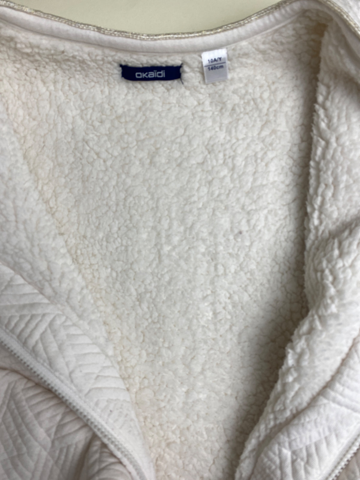 Giacca trapuntata con zip- piccolaMacchia sotto manica