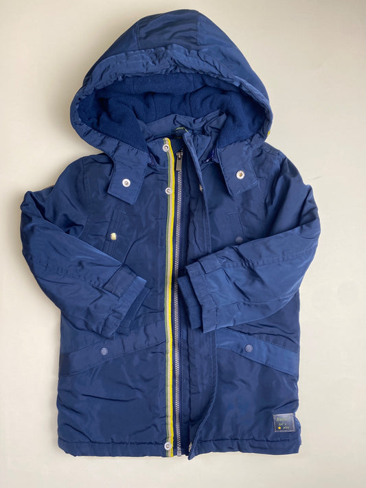 Giacca Parka Imbottita Bambino Blu con Cappuccio