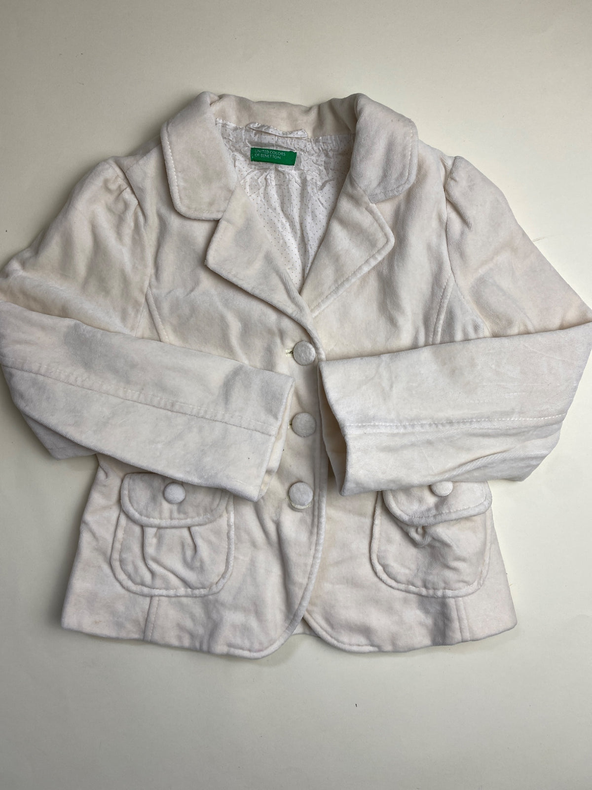Blazer in Velluto Crema United Colors of Benetton