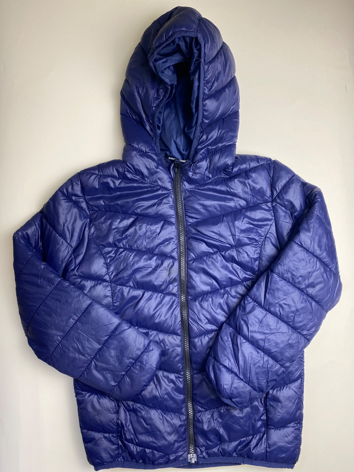 Piumino Leggero Blu con Cappuccio