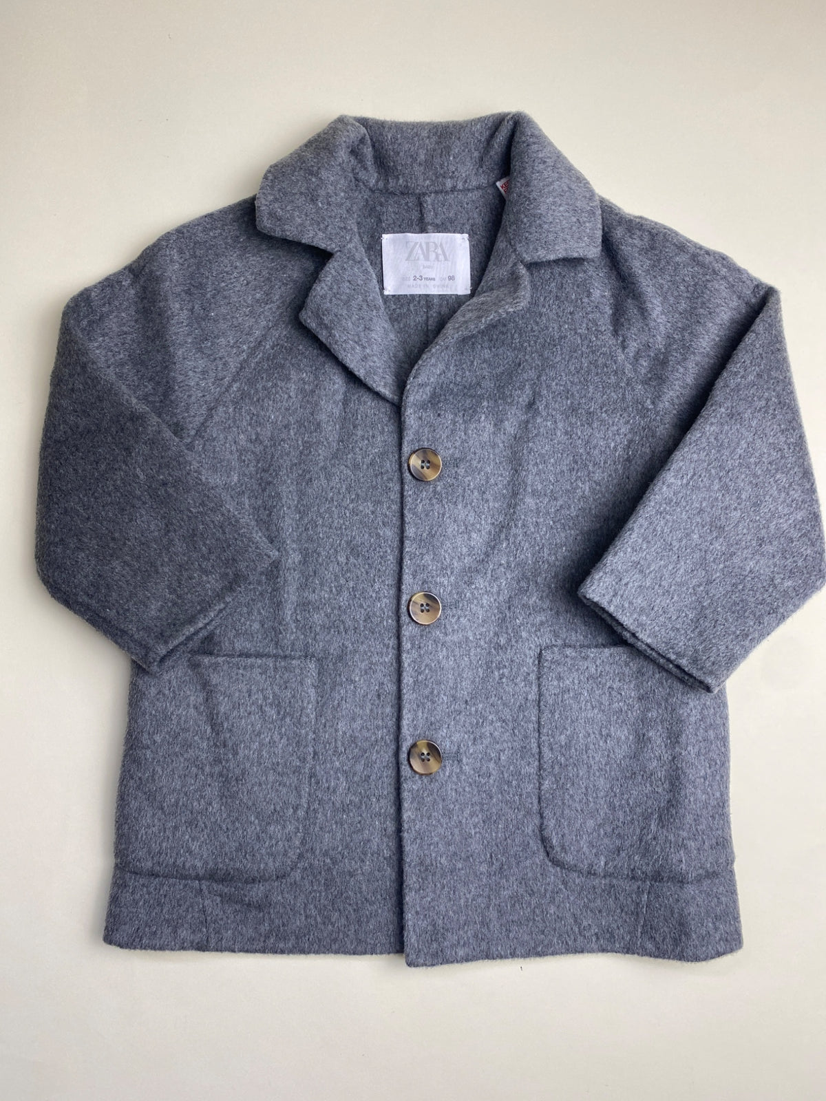 Cappotto in panno grigio Zara Kids