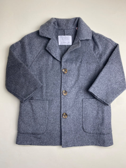 Cappotto in panno grigio Zara Kids