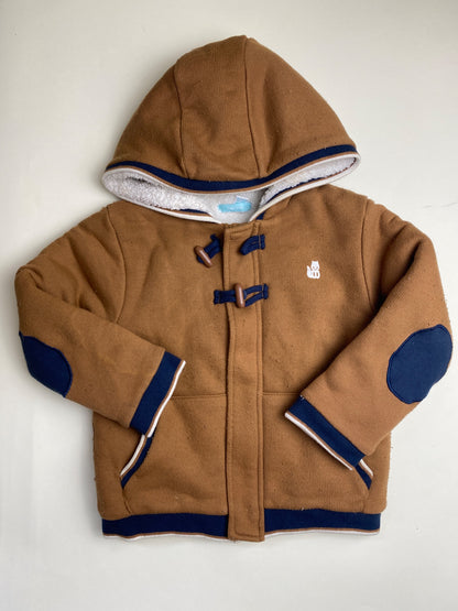 Giacca Duffle Coat Bambino con Cappuccio e Gomitiere
