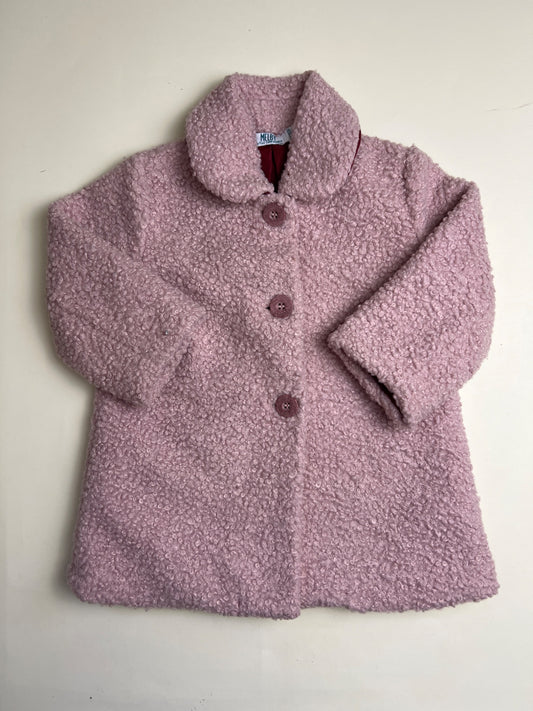 Cappotto Bouclé Rosa Melby per Bambina