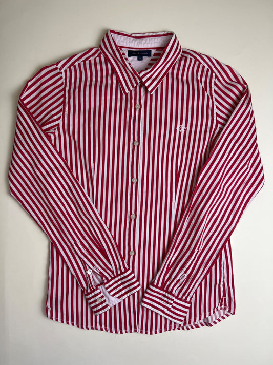 Camicia a righe rosse e bianche Tommy Hilfiger