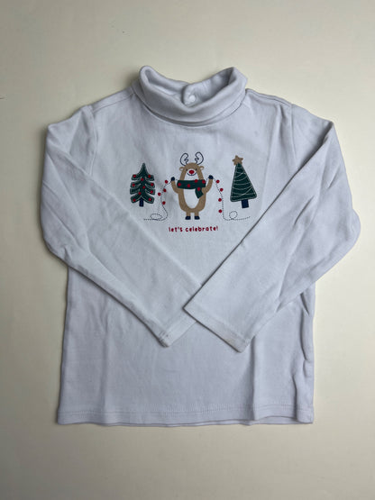 T-shirt a maniche lunghe con collo alto