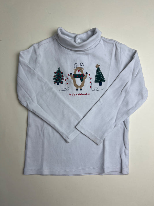 T-shirt a maniche lunghe con collo alto
